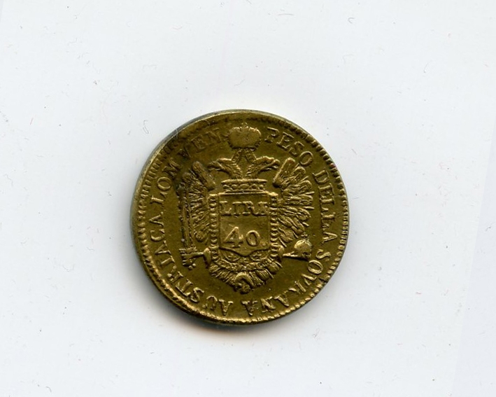 REGNO LOMBARDO-VENETO, Peso della Sovrana austriaca o 40 Lire austriache (1820-1856)